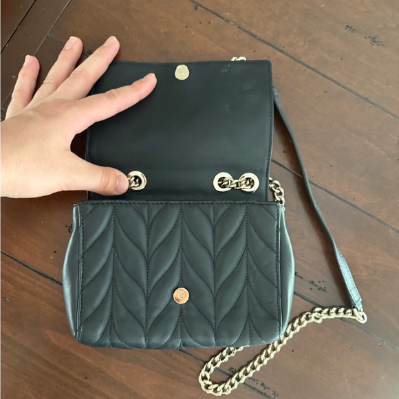 Kate Spade Black Chevron Quilted Crossbody - Picture 2 of 5